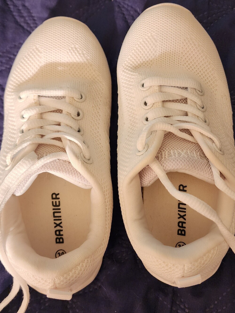 BAXINIER White Dance Or Cheer Sneakers Girls Size 30 Jazz or Hip Hop